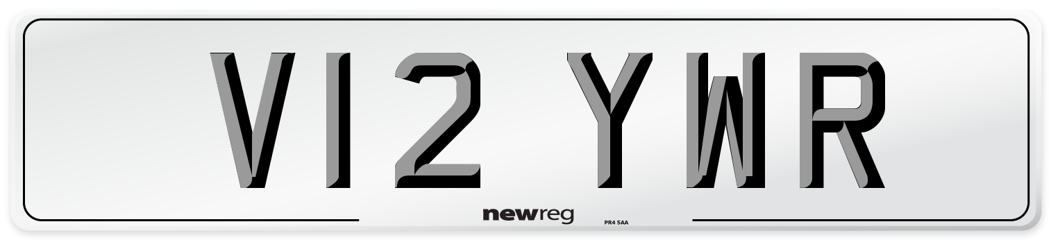 V12 YWR Number Plate from New Reg